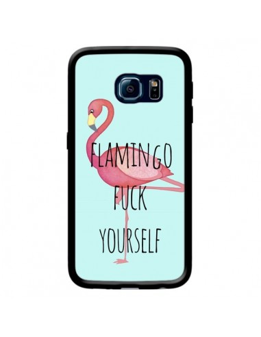 Coque Flamingo Fuck Yourself pour Samsung Galaxy S6 Edge - Maryline Cazenave