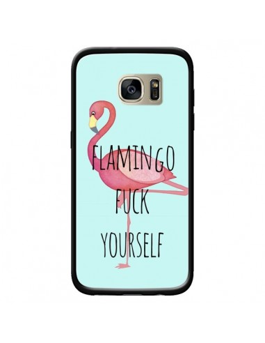 Coque Flamingo Fuck Yourself pour Samsung Galaxy S7 Edge - Maryline Cazenave