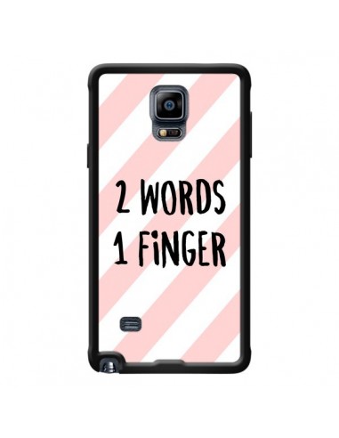 Coque 2 Words 1 Finger pour Samsung Galaxy Note 4 - Maryline Cazenave