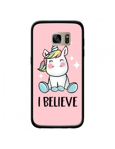 Coque Licorne I Believe pour Samsung Galaxy S7 Edge - Maryline Cazenave