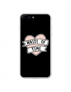 Coque iPhone 7 Plus et 8 Plus Waste of Time Coeur -...