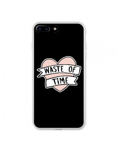 Coque iPhone 7 Plus et 8 Plus Waste of Time Coeur - Maryline Cazenave