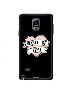 Coque Waste of Time Coeur pour Samsung Galaxy Note 4 -...