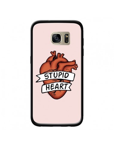 Coque Stupid Heart Coeur pour Samsung Galaxy S7 Edge - Maryline Cazenave