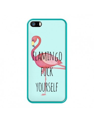 Coque iPhone 5/5S et SE Flamingo Fuck Yourself - Maryline Cazenave