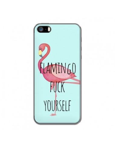 Coque iPhone 5/5S et SE Flamingo Fuck Yourself - Maryline Cazenave