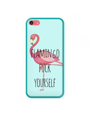 Coque iPhone 5C Flamingo Fuck Yourself - Maryline Cazenave