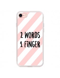 Coque iPhone 7/8 et SE 2020 2 Words 1 Finger - Maryline...