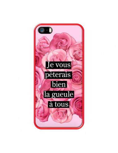 Coque iPhone 5/5S et SE Je vous pèterais Fleurs - Maryline Cazenave