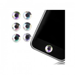 Sticker Bouton Home Diamant Blanc pour iPhone, iPad, iTouch, iPod