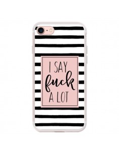 Coque iPhone 7/8 et SE 2020 Say Fuck A Lot Bandes -...