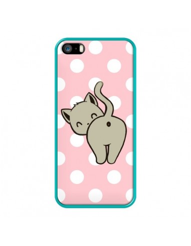 Coque iPhone 5/5S et SE Chat Chaton Pois - Maryline Cazenave