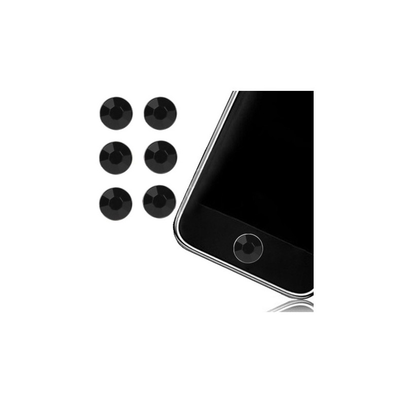 Sticker Bouton Home Diamant Noir pour iPhone, iPad, iTouch, iPod