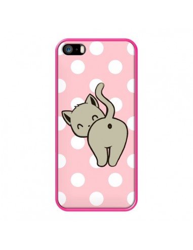 Coque iPhone 5/5S et SE Chat Chaton Pois -...
