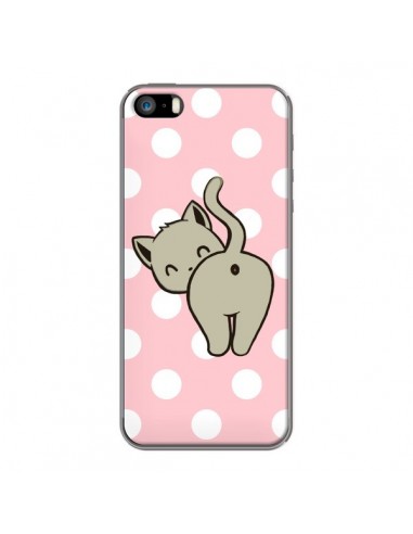 Coque iPhone 5/5S et SE Chat Chaton Pois - Maryline Cazenave