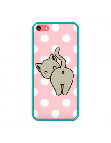 Coque iPhone 5C Chat Chaton Pois - Maryline Cazenave