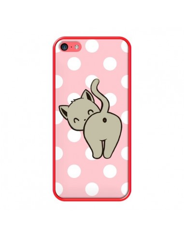 Coque iPhone 5C Chat Chaton Pois - Maryline Cazenave