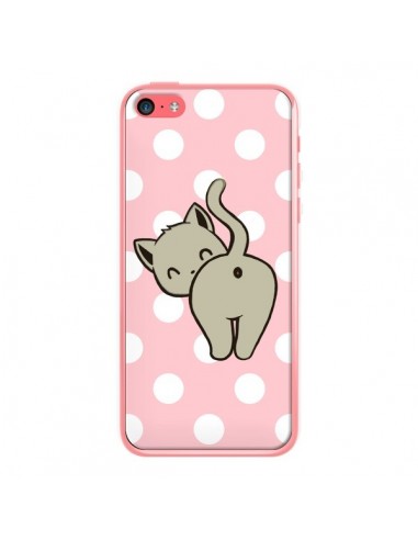 Coque iPhone 5C Chat Chaton Pois - Maryline Cazenave