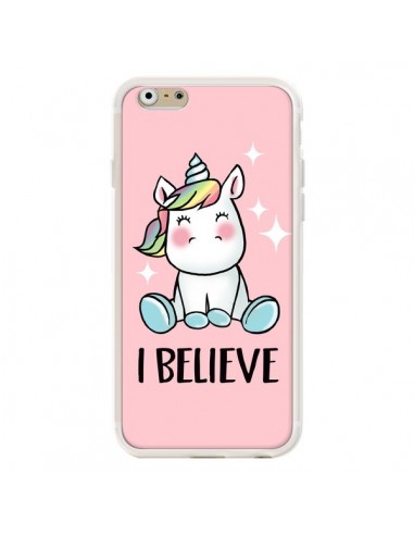 Coque iPhone 6 et 6S Licorne I Believe - Maryline Cazenave