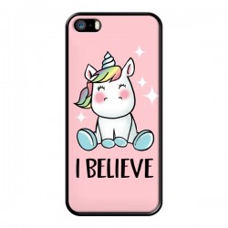 Coque iPhone 5/5S et SE Licorne I Believe - Maryline...