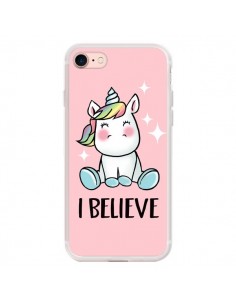 Coque iPhone 7/8 et SE 2020 Licorne I Believe - Maryline...