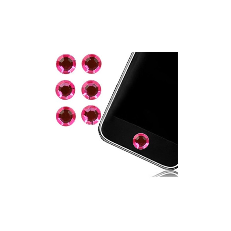 Sticker Bouton Home Diamant Rose pour iPhone, iPad, iTouch, iPod