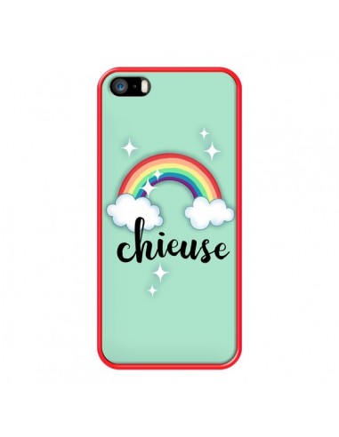 Coque iPhone 5/5S et SE Chieuse Arc en Ciel - Maryline Cazenave