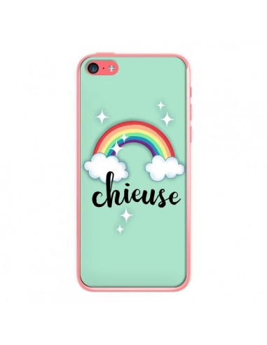 Coque iPhone 5C Chieuse Arc en Ciel - Maryline Cazenave