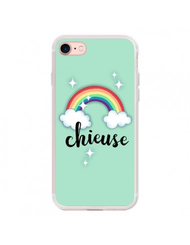 Coque iPhone 7/8 et SE 2020 Chieuse Arc en Ciel - Maryline Cazenave