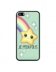 Coque iPhone 5/5S et SE Etoile Je m'en fous - Maryline...