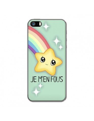 Coque iPhone 5/5S et SE Etoile Je m'en fous - Maryline Cazenave