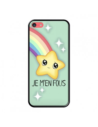 Coque iPhone 5C Etoile Je m'en fous - Maryline Cazenave