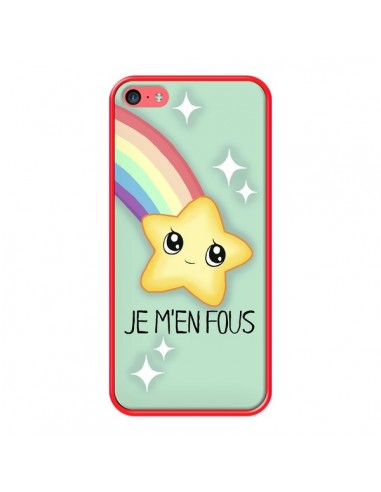 Coque iPhone 5C Etoile Je m'en fous - Maryline Cazenave