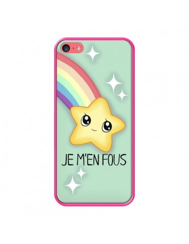 Coque iPhone 5C Etoile Je m'en fous - Maryline Cazenave