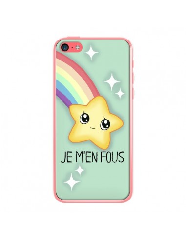 Coque iPhone 5C Etoile Je m'en fous - Maryline Cazenave