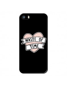 Coque iPhone 5/5S et SE Waste of Time Coeur - Maryline...
