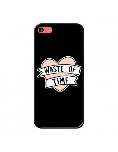 Coque iPhone 5C Waste of Time Coeur - Maryline Cazenave