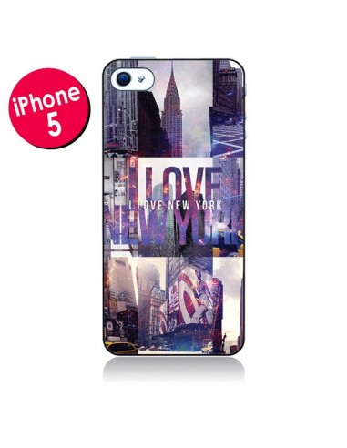 Coque I love New Yorck City violet pour iPhone 5 - Javier Martinez