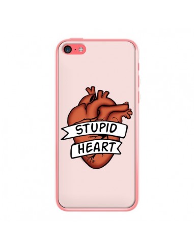 Coque iPhone 5C Stupid Heart Coeur - Maryline Cazenave