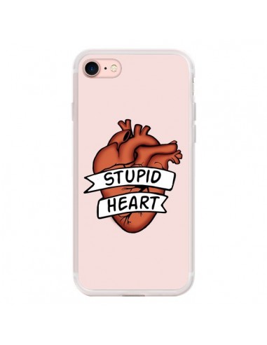 Coque iPhone 7/8 et SE 2020 Stupid Heart Coeur - Maryline Cazenave