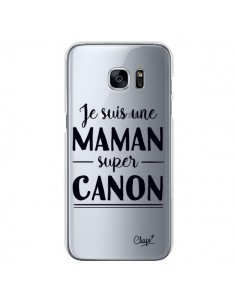 Coque Je suis une Maman super Canon Transparente pour...