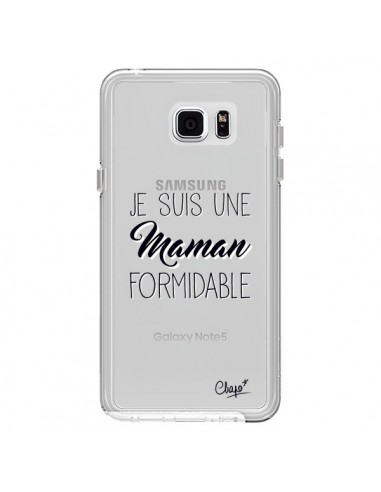 Coque Je suis une Maman Formidable Transparente pour Samsung Galaxy Note 5 - Chapo