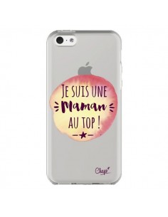 Coque iPhone 5C Je suis une Maman au Top Orange...