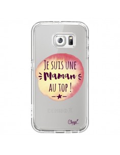 Coque Je suis une Maman au Top Orange Transparente pour...