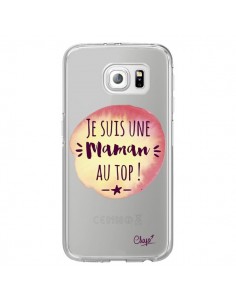 Coque Je suis une Maman au Top Orange Transparente pour...