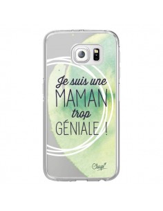 Coque Je suis une Maman trop Géniale Vert Transparente...