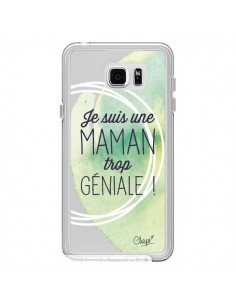 Coque Je suis une Maman trop Géniale Vert Transparente...