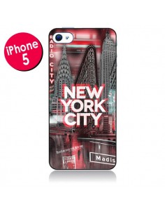 Coque New York City Rouge pour iPhone 5 - Javier Martinez