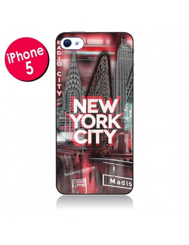 Coque New York City Rouge pour iPhone 5 - Javier Martinez