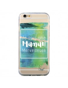Coque iPhone 6 et 6S Je suis une Maman Merveilleuse Bleu...